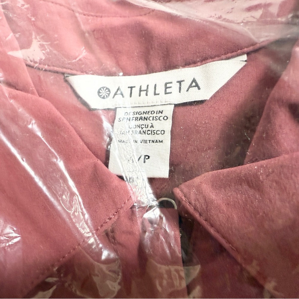 NWT ATHLETA BROOKLYN HEIGHTS ROMPER SIZE 4 Petite Dusty Mauve - Picture 2 of 4